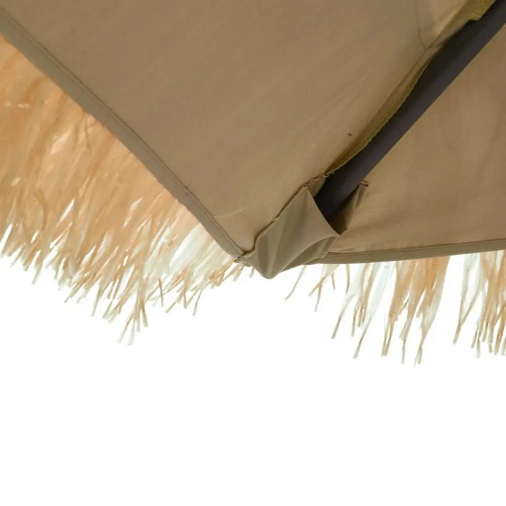 Garden Parasol Sun Shade Crank 324x324x247cm Brown Steel Pole