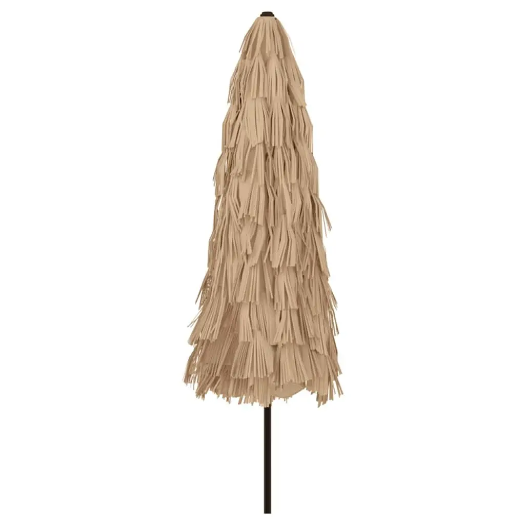 Garden Parasol Sun Shade Crank 324x324x247cm Brown Steel Pole
