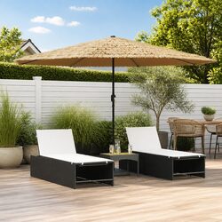 Reliable Brown Garden Parasol with Sun Protection