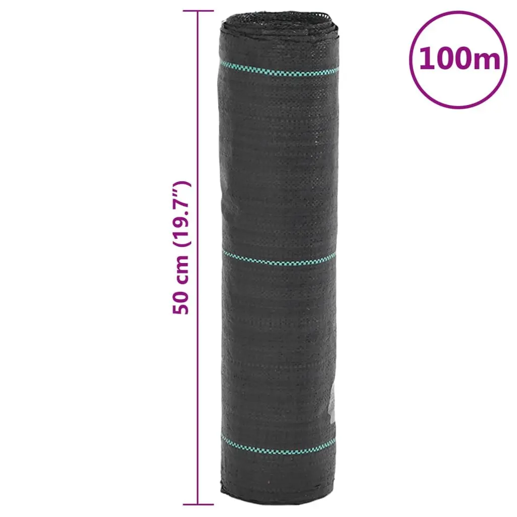 Weed Membrane Black 0.5x100m Landscape Fabric Ground Cover Garden Control Mat