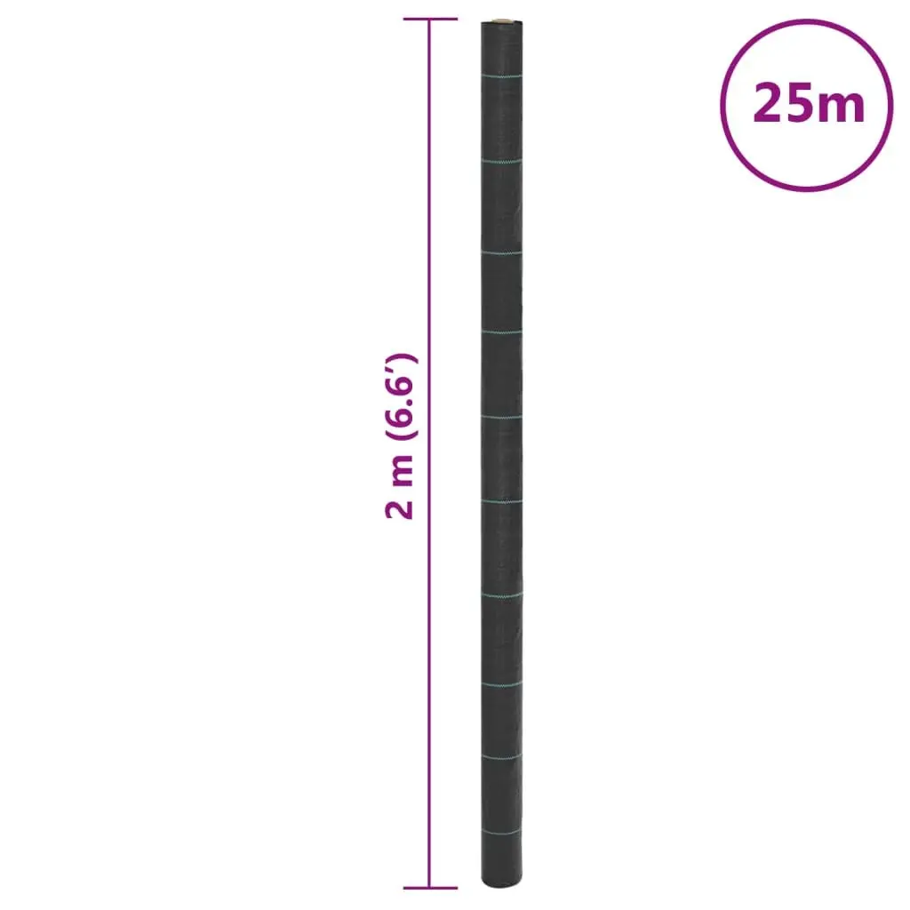 Weed Membrane Black 2x25m PP Landscape Fabric Garden Weed Control Mat