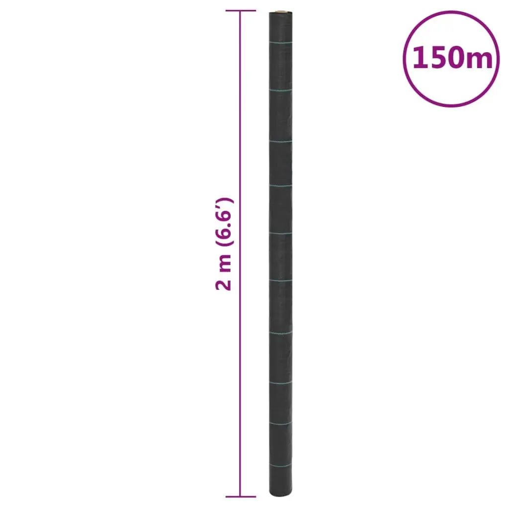 Weed Membrane Black 2x150m Landscape Fabric Garden Weed Control Mat