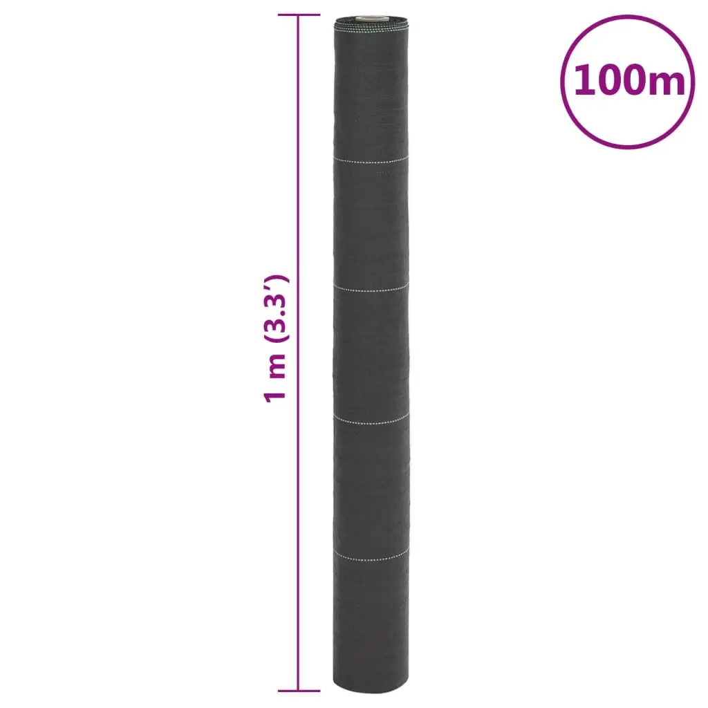 Weed Control Membrane Black 1x100m Landscape Fabric Garden Gardening Suppressant