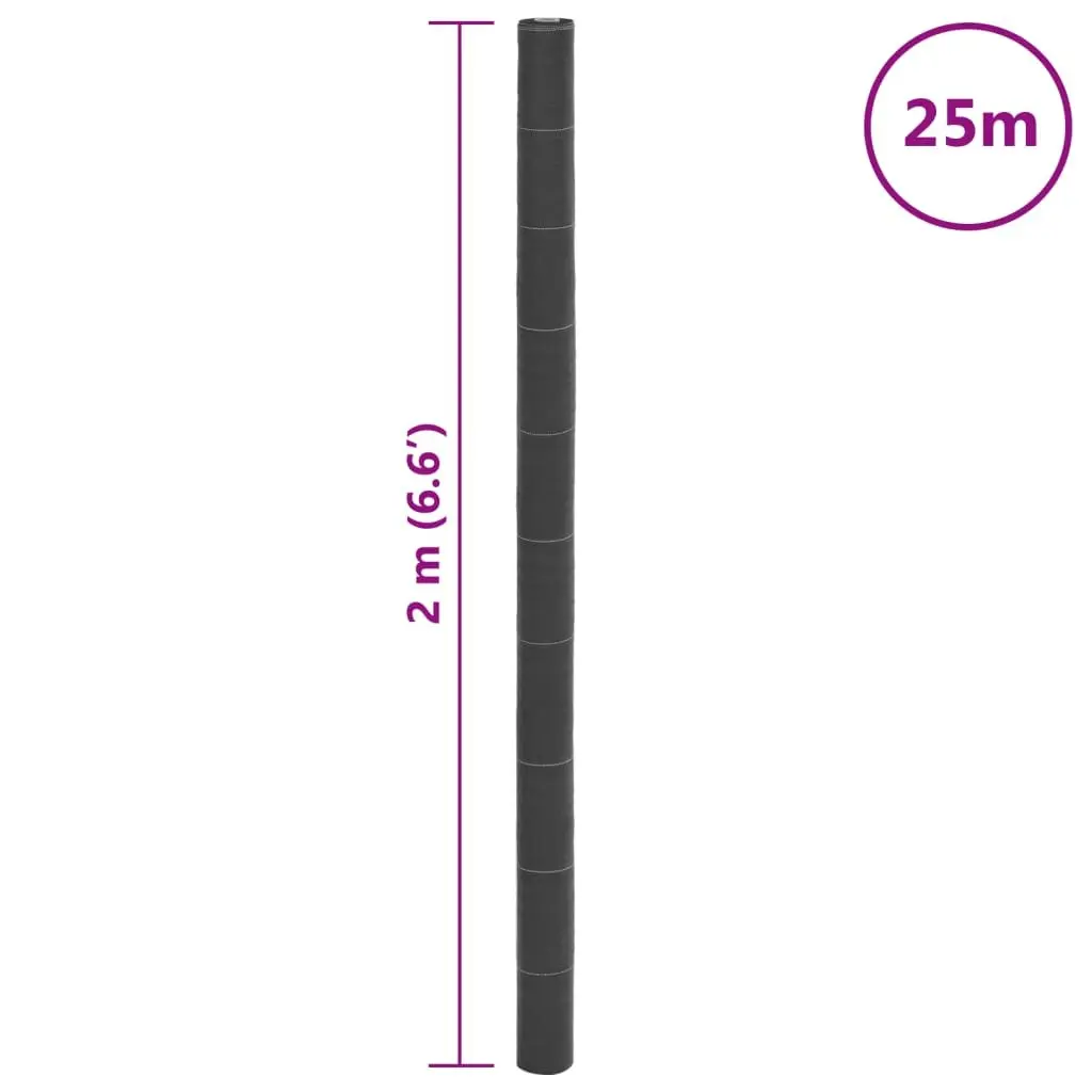 Weed Membrane Black Landscape Fabric 2x25m Garden Weed Control Suppressant Mat