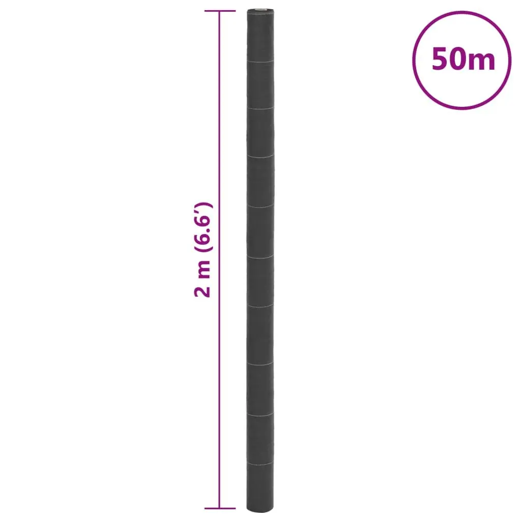 Weed Membrane Black 2x50 m Landscape Fabric Garden Weed Control Mat