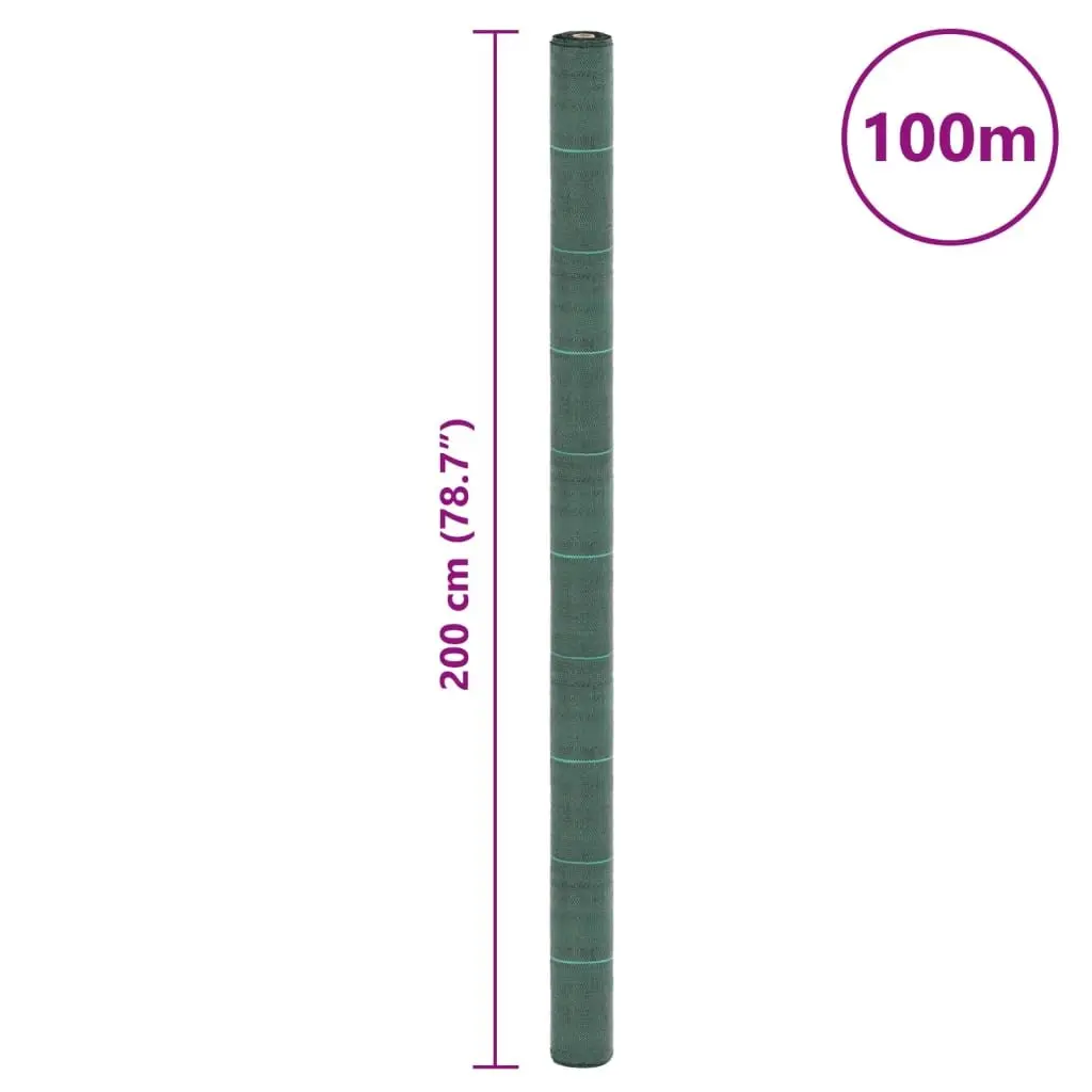 Weed Control Fabric 2x100m Green Landscape Membrane Garden