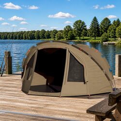 Reliable 2-Person Fishing Tent - Waterproof, Olive Green