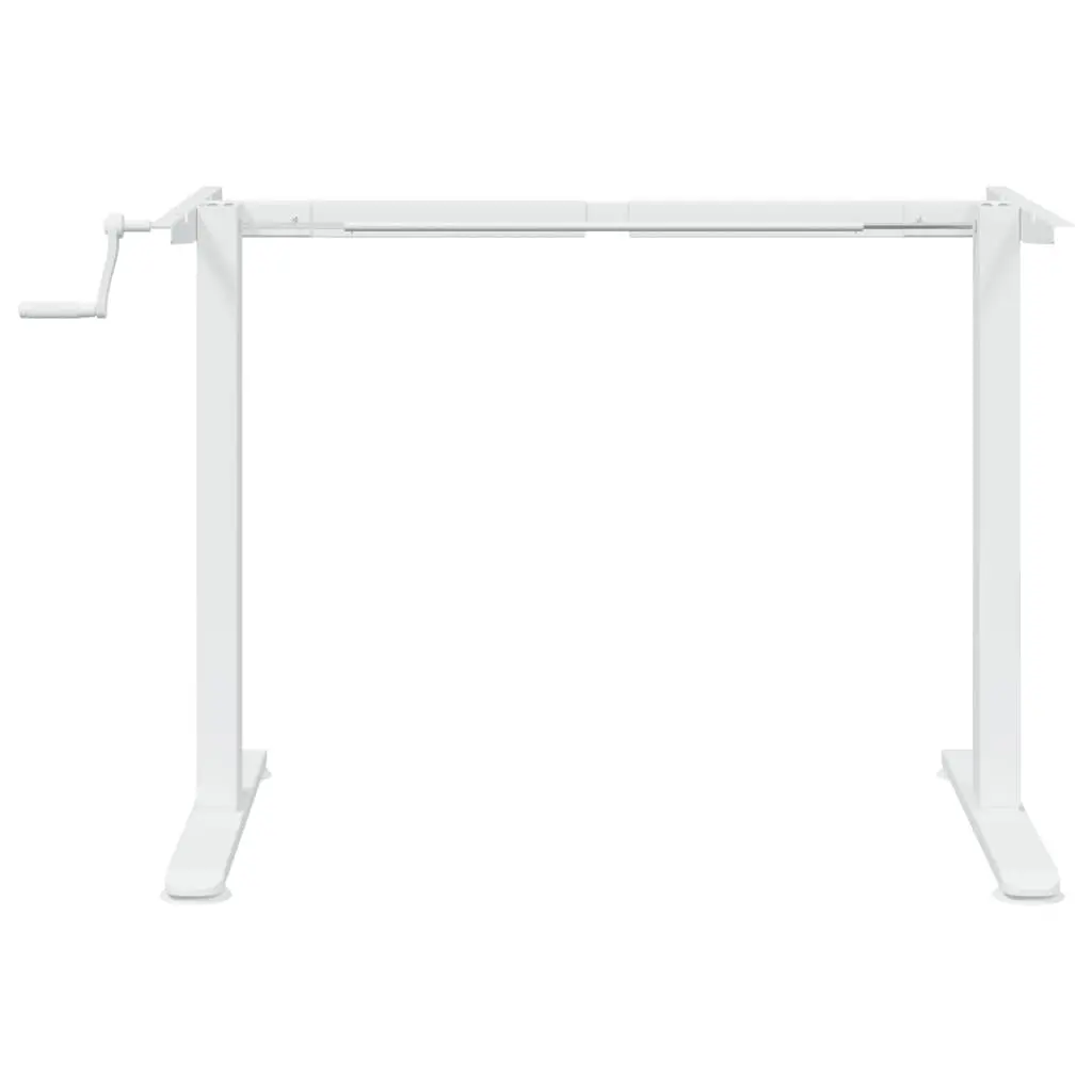 White Steel Adjustable Desk Frame for Comfort