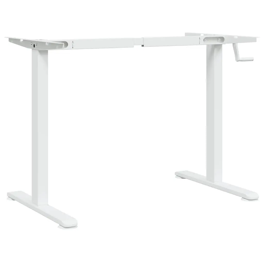 White Steel Adjustable Desk Frame for Comfort