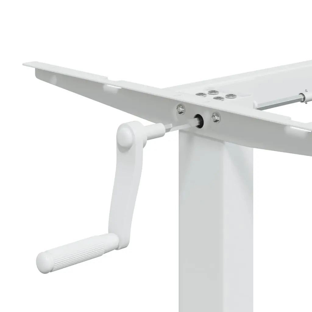 White Steel Adjustable Desk Frame for Comfort