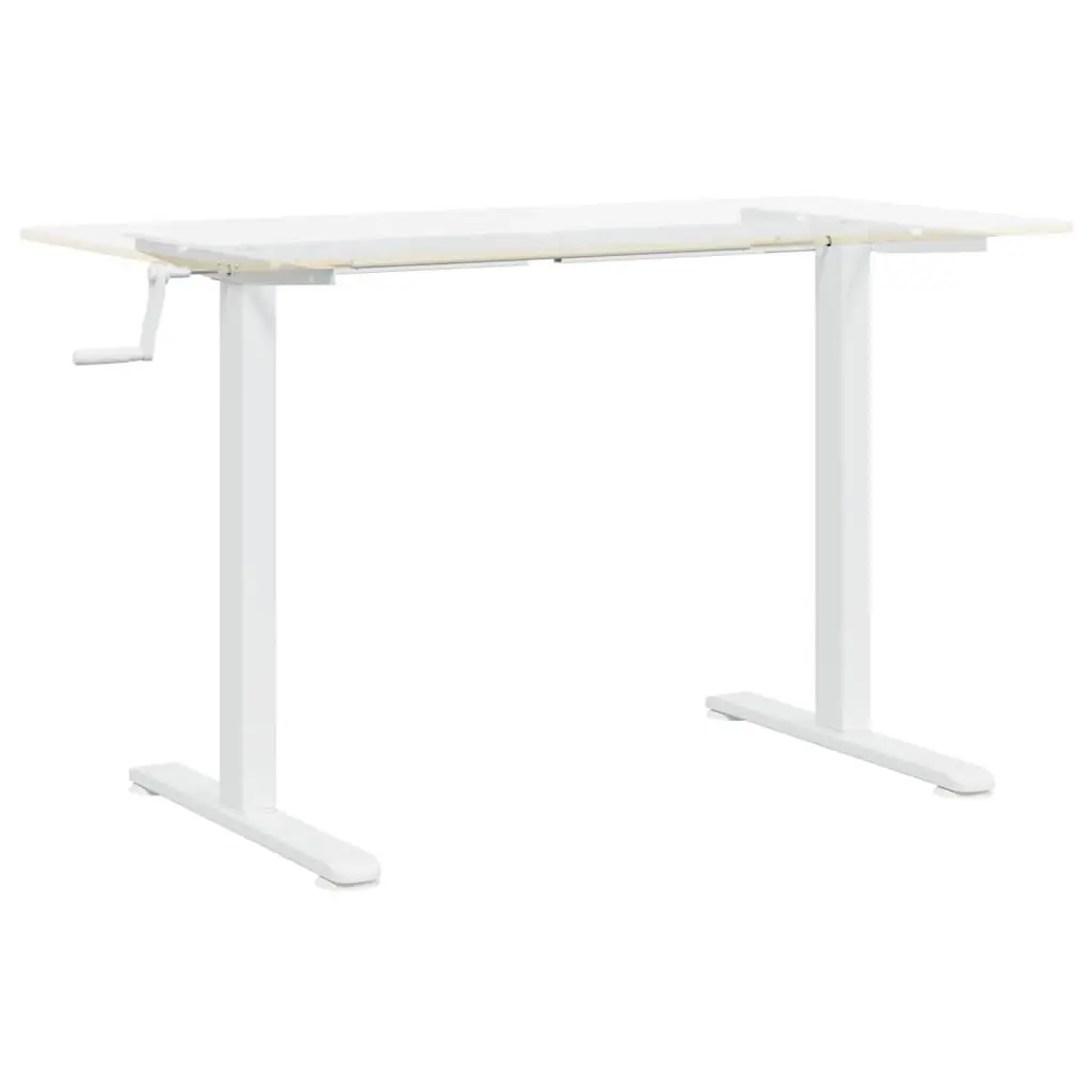 White Steel Adjustable Desk Frame for Comfort