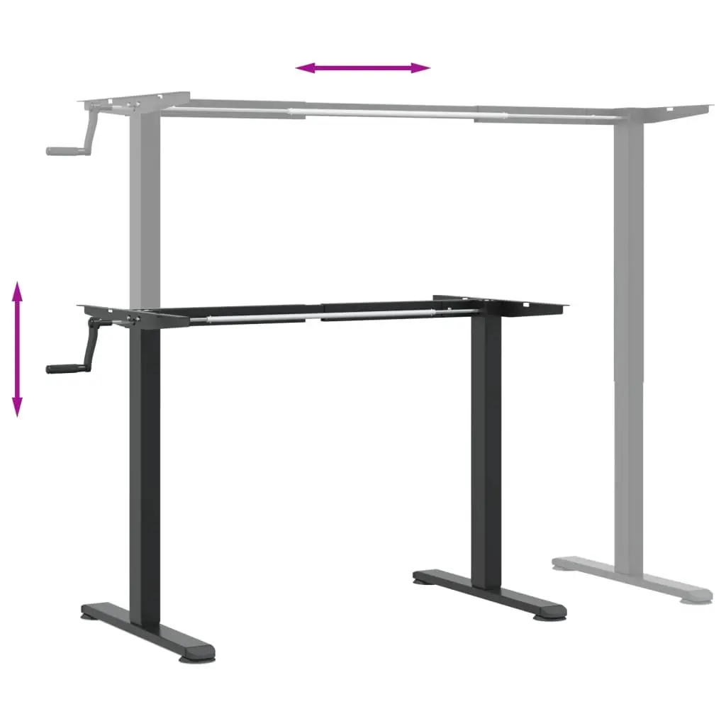 Adjustable Desk Frame in Black