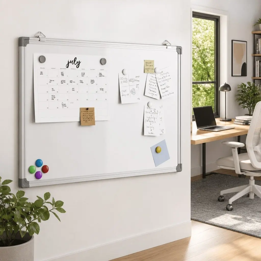 Magnetic Whiteboard Office Display Board 40x30 cm Wall Mounted Memo Notes