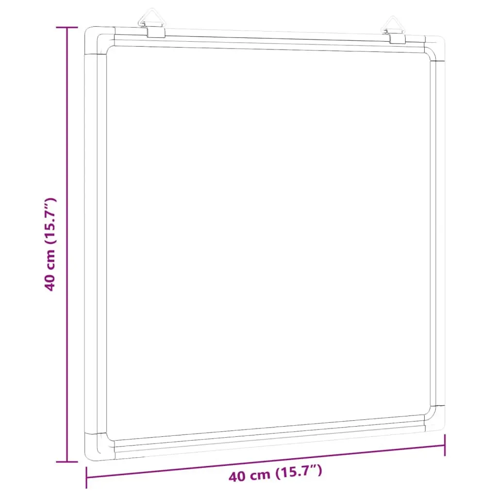 Magnetic Whiteboard Wall Mount Display Board 40x40 cm Office Home Memo Notes