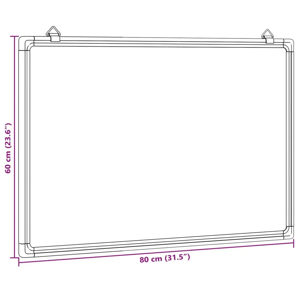 Magnetic Whiteboard Office Home Presentation 80x60cm White