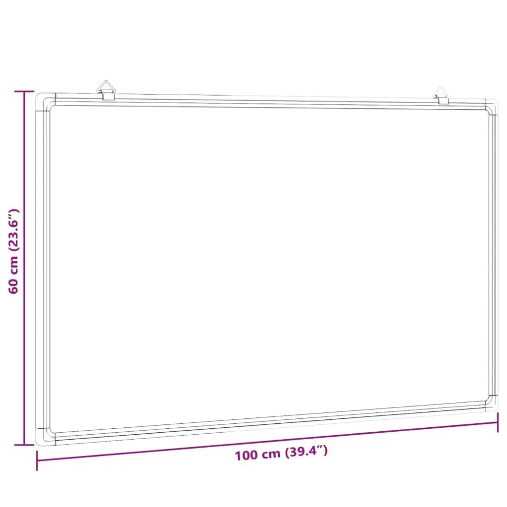 Magnetic Whiteboard Wall Mount Display Board Office Home School 100 x 60 cm