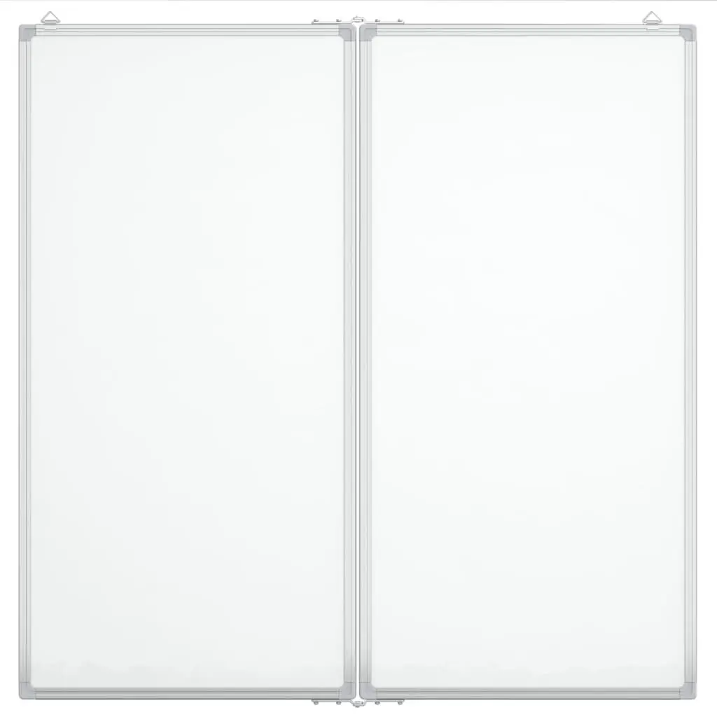 Magnetic Whiteboard Foldable Two Panel Display Board Office Home 80 x 80 cm