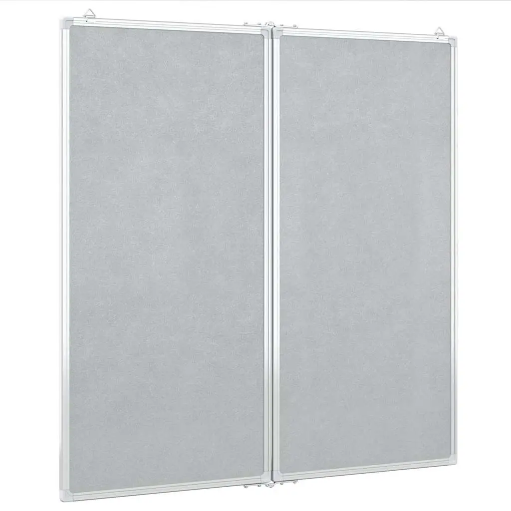 Magnetic Whiteboard Foldable Two Panel Display Board Office Home 80 x 80 cm