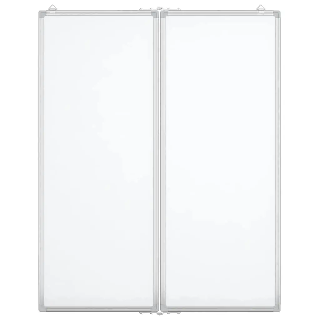 Magnetic Whiteboard Foldable Two Panel Display Board Home Office 80 x 100 cm