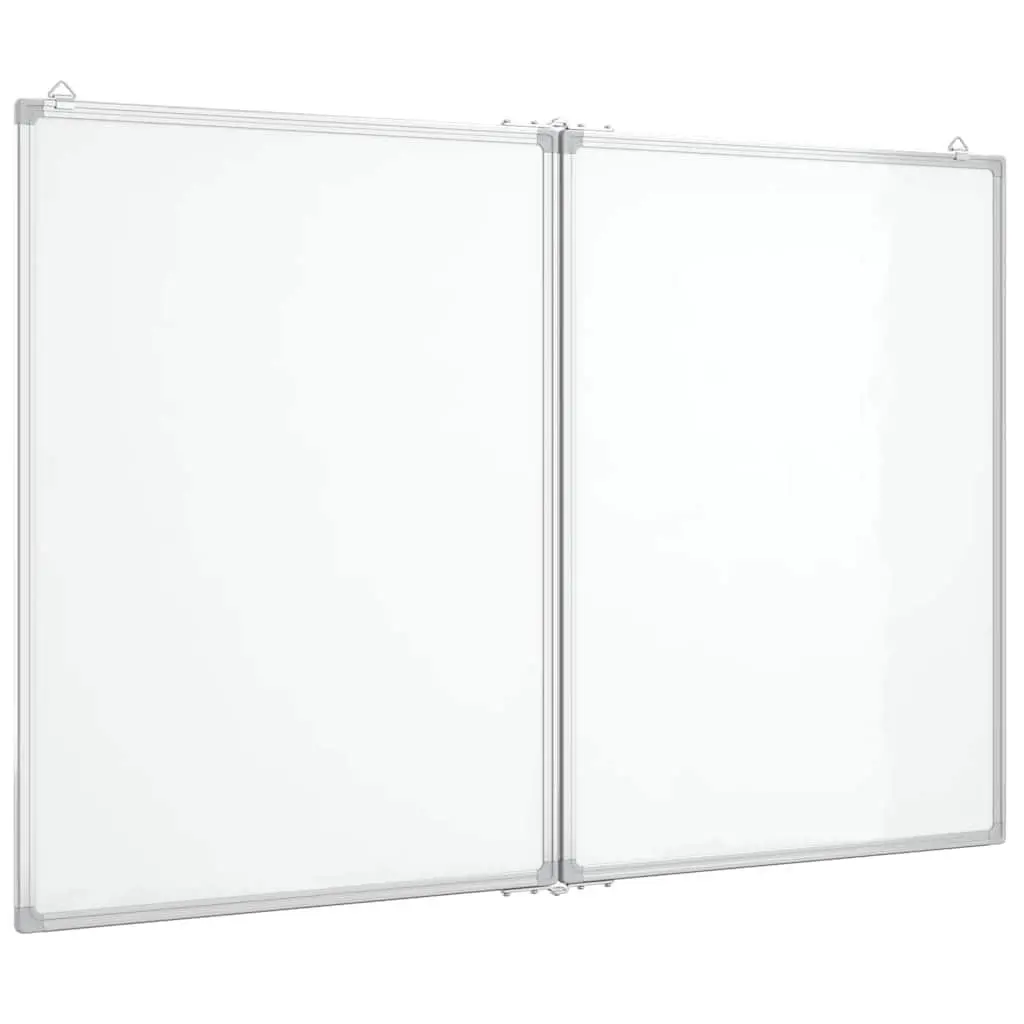 Magnetic Whiteboard Foldable Display Board 100x80cm Home Office Double Panel
