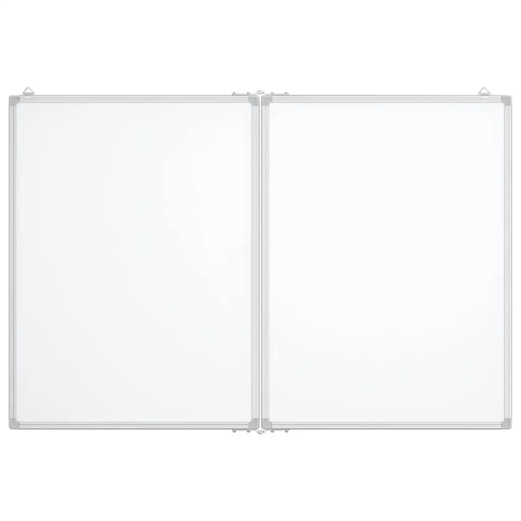Foldable Magnetic Whiteboard Dual Panel Writing Board Home Office 120 x 100 cm