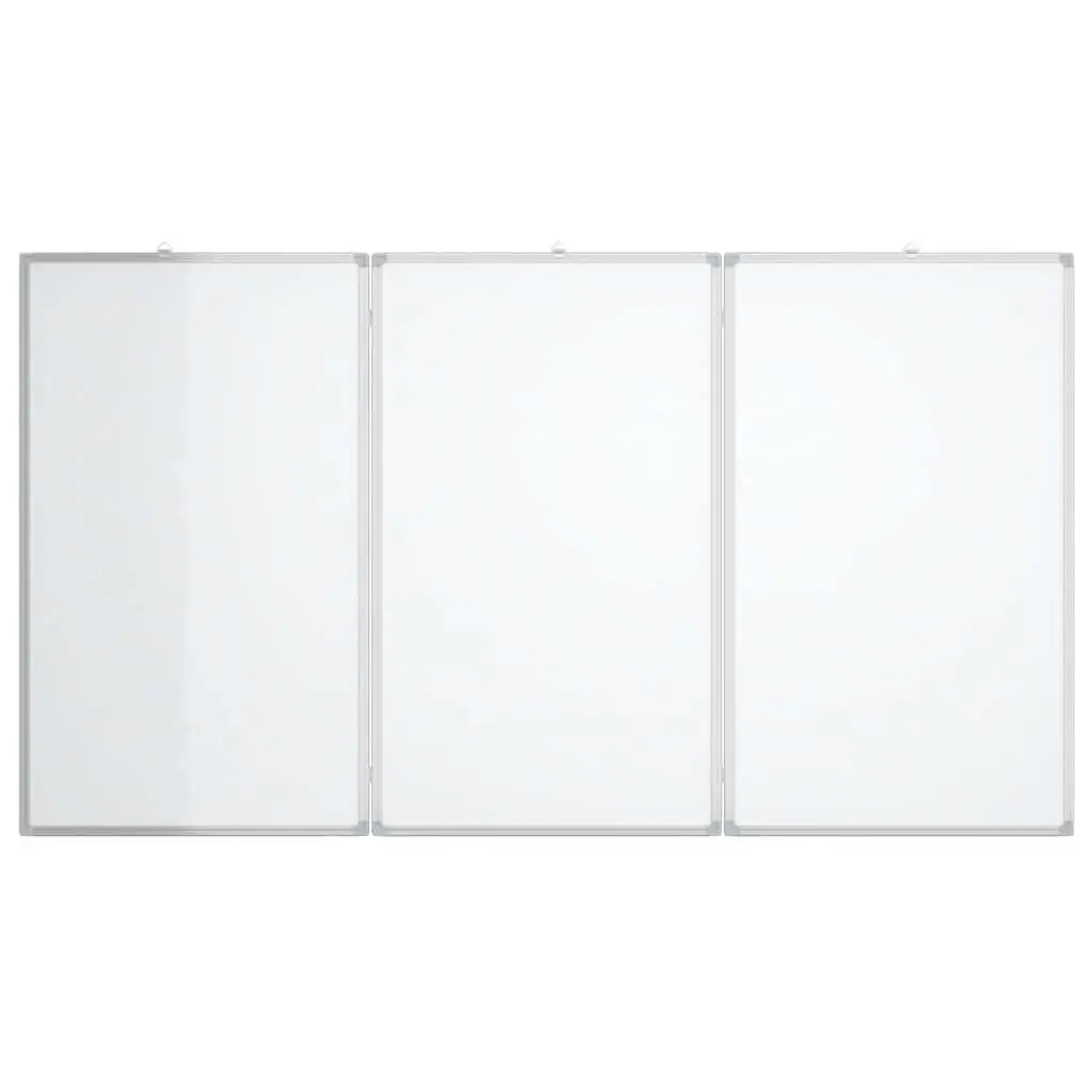 Foldable Magnetic Whiteboard Two Panel Presentation Writing Office 120 x 100 cm