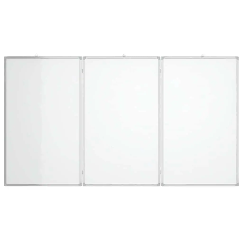 Foldable Magnetic Whiteboard Two Panel Presentation Display Board 150 x 80 cm White