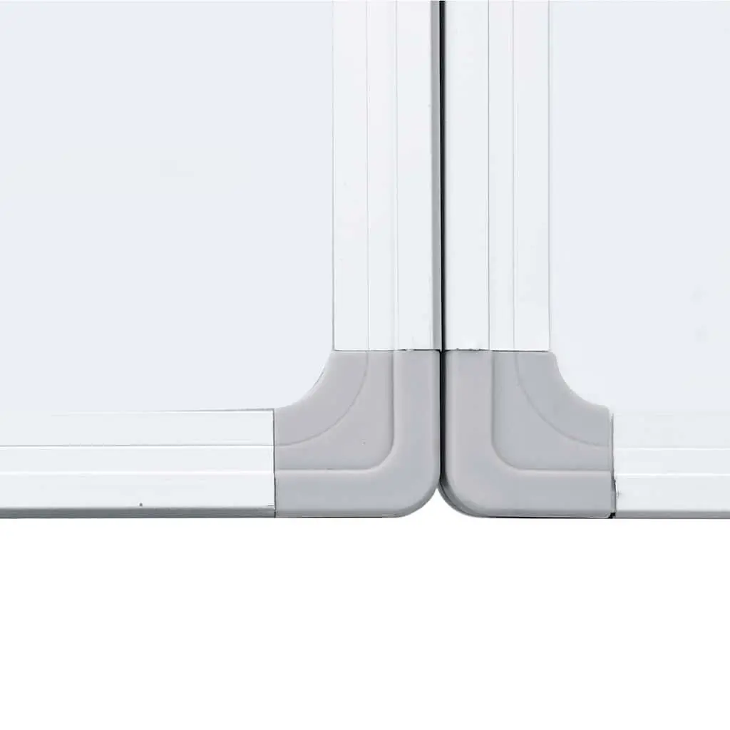 Foldable Magnetic Whiteboard Two Panel Presentation Display Board 150 x 80 cm White
