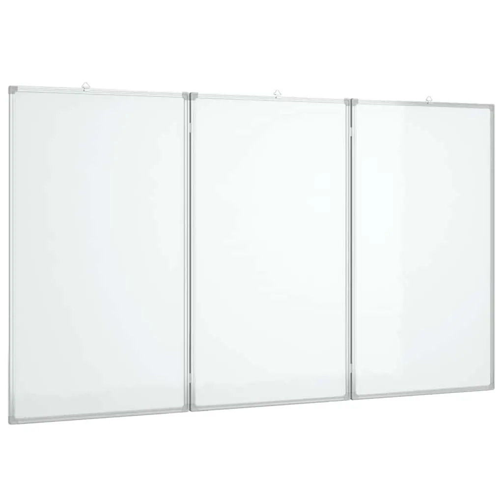 Magnetic Whiteboard Foldable Two-Panel Display Board 180x80 cm White