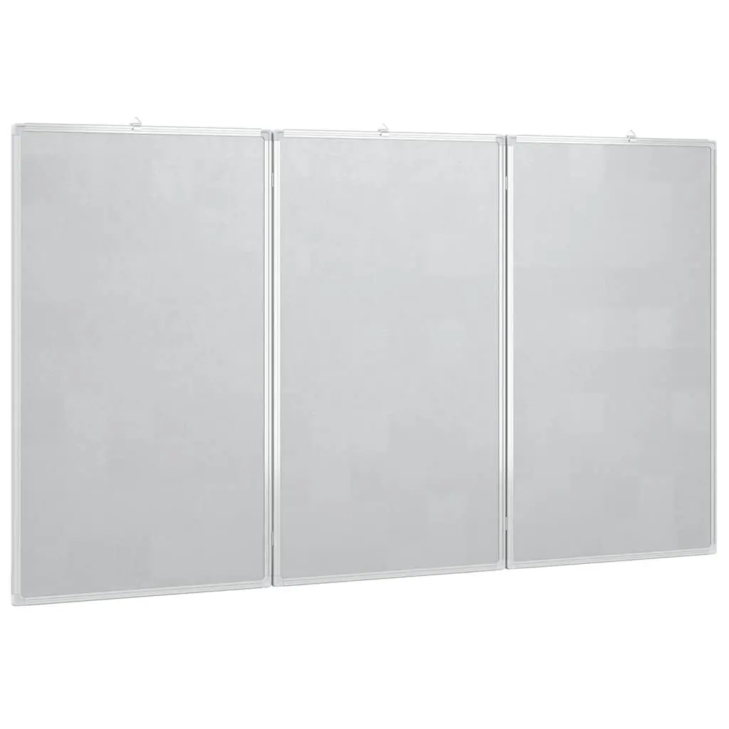 Magnetic Whiteboard Foldable Two-Panel Display Board 180x80 cm White