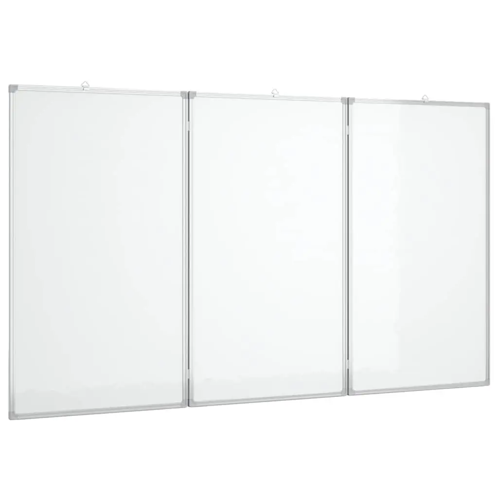 Magnetic Whiteboard Foldable Two Panel Display Board Home Office 180 x 100 cm White