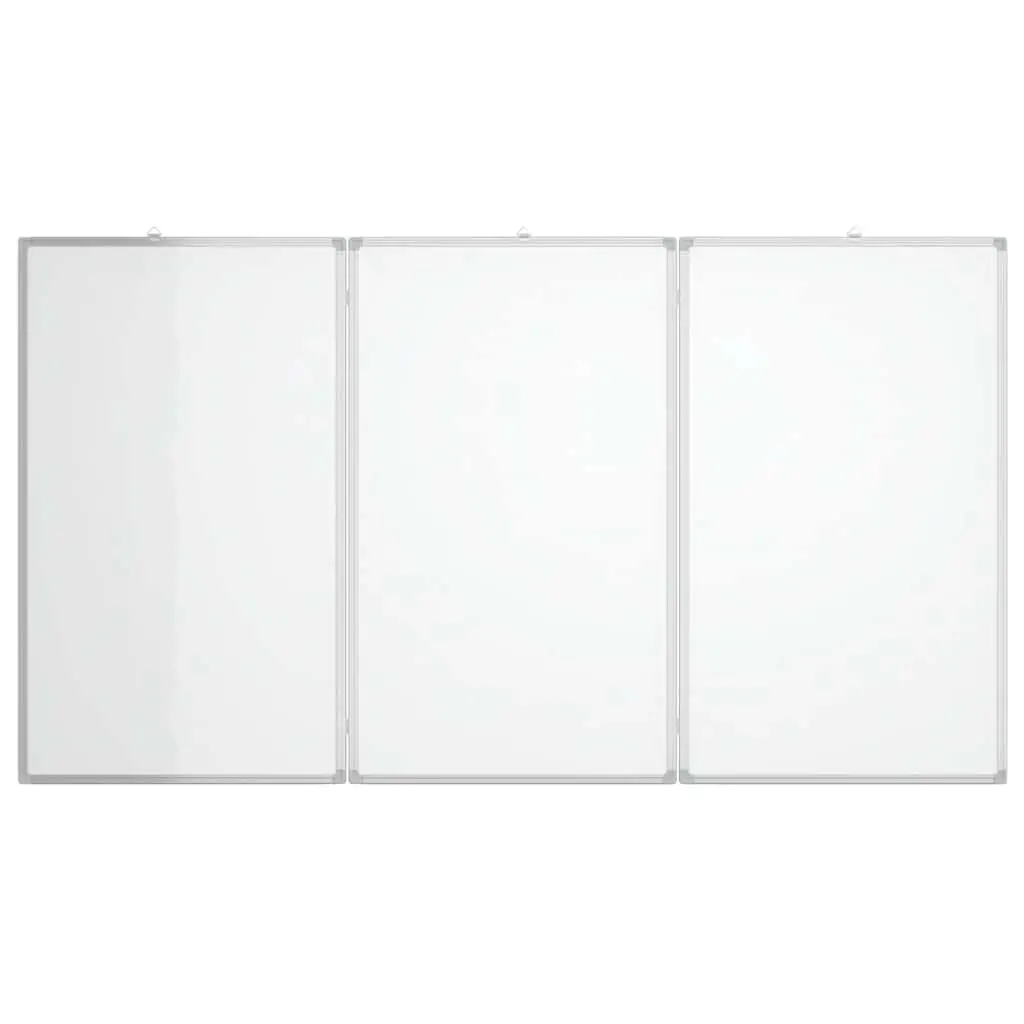 Magnetic Whiteboard Foldable Two Panel Display Board Home Office 180 x 100 cm White