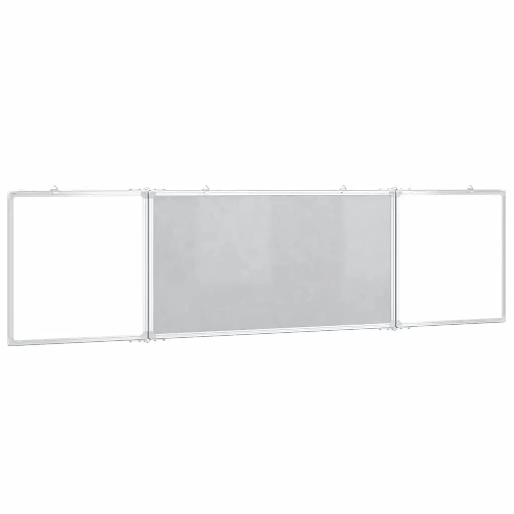 Magnetic Whiteboard Foldable Display Board Office Home Notes Memos Two Panel 160 x 40 cm