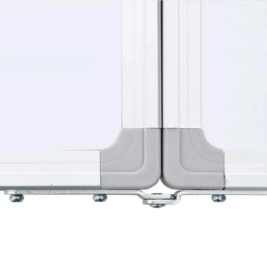 Magnetic Whiteboard Foldable Display Board Office Home Notes Memos Two Panel 160 x 40 cm