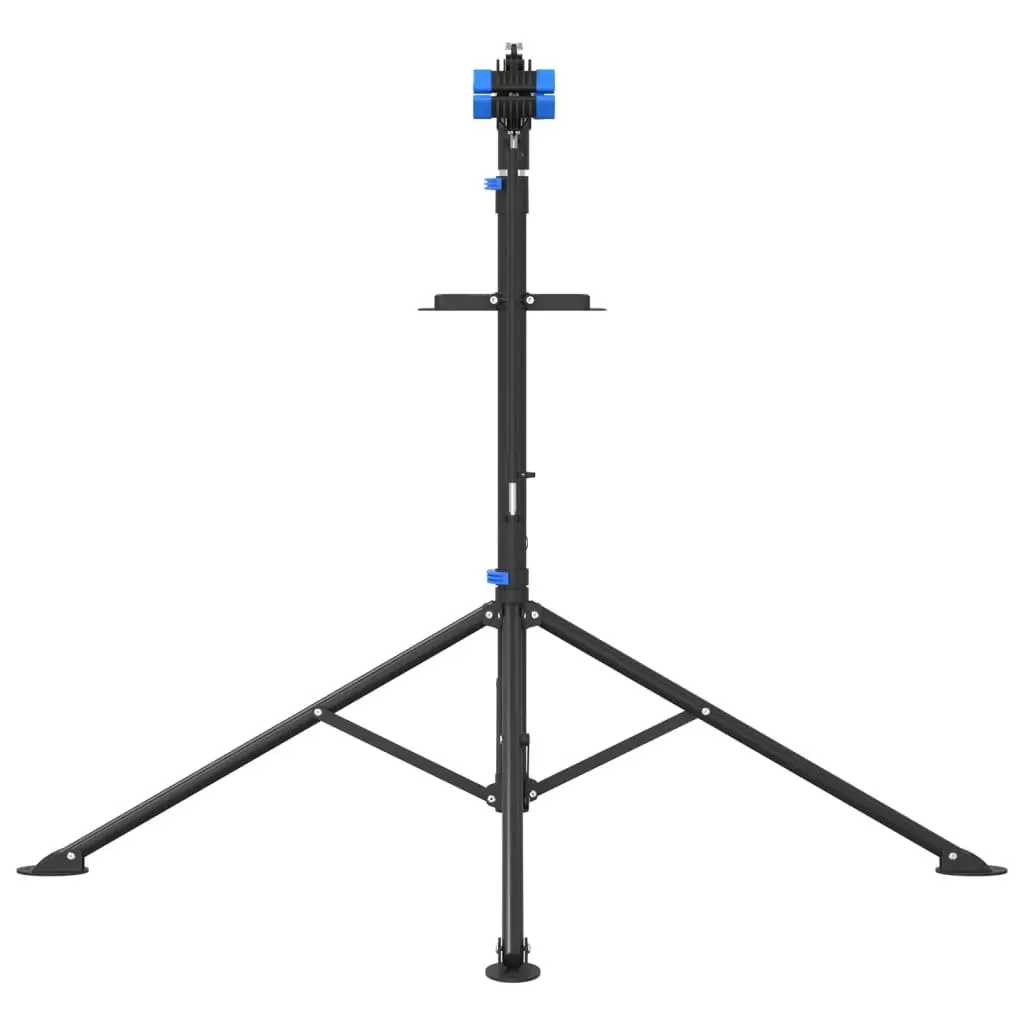 Foldable Bike Repair Stand Blue Steel Adjustable Height 108-188cm for Maintenance and Repairs
