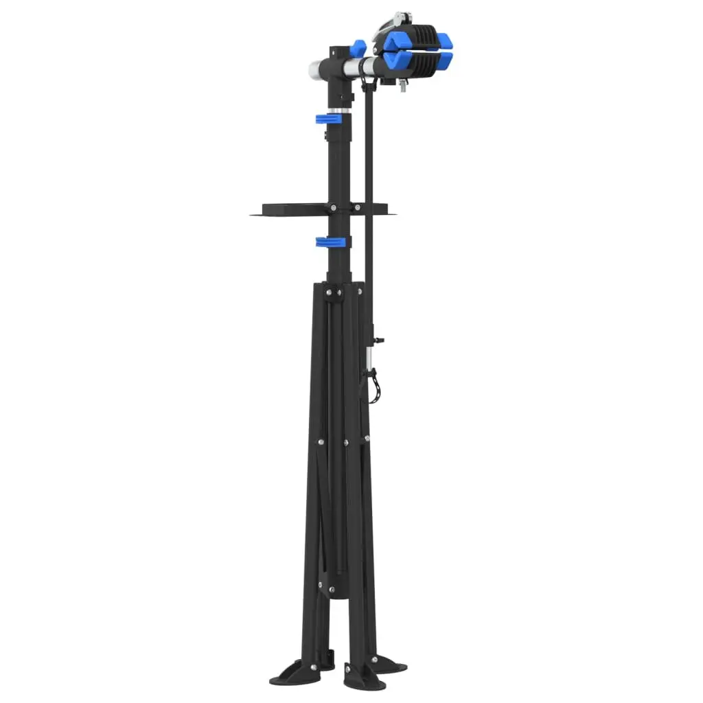 Foldable Bike Repair Stand Blue Steel Adjustable Height 108-188cm for Maintenance and Repairs