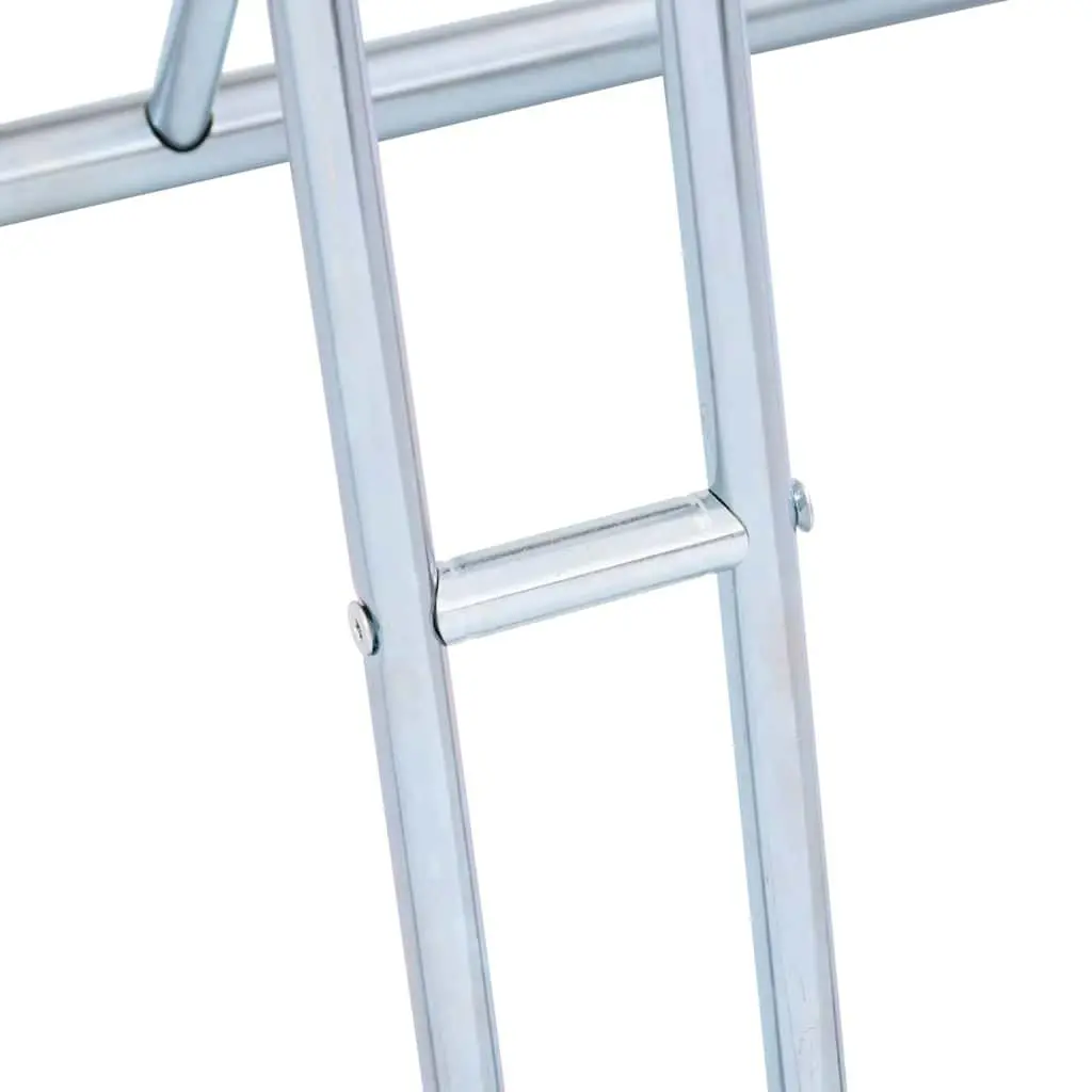 Bicycle Stand Floor Freestanding 2 Bikes Storage Rack Galvanised Steel Silver