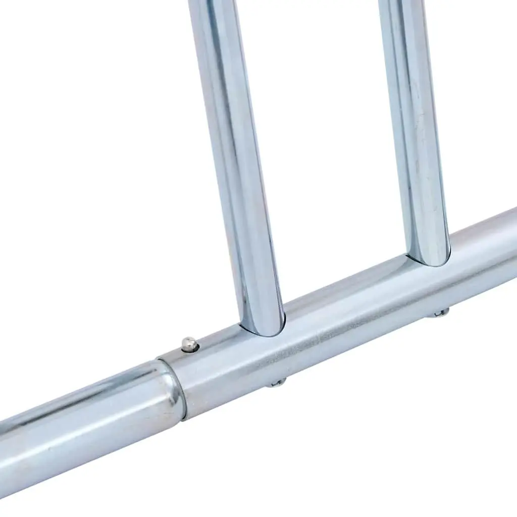 Bicycle Stand 4 Bikes Freestanding Storage Rack Silver