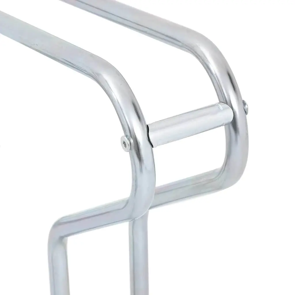 Bicycle Stand for 2 Bikes Freestanding Storage Rack Silver Indoor Outdoor