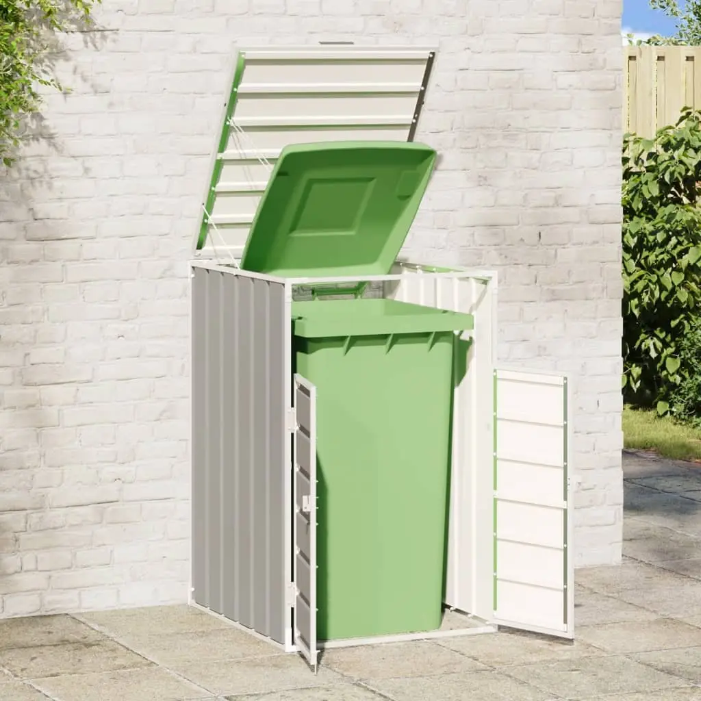 Wheelie Bin Storage Shed Grey 72x81x115cm Outdoor Garbage Container