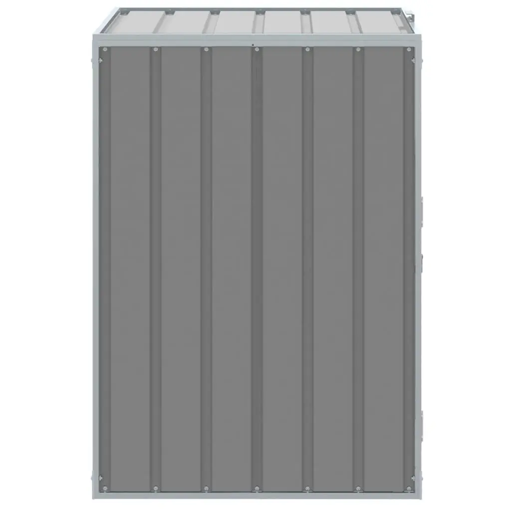 Wheelie Bin Storage Shed Grey 72x81x115cm Outdoor Garbage Container