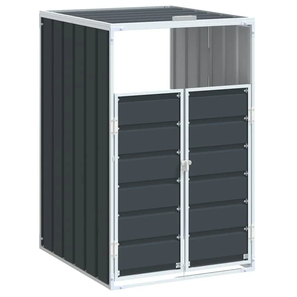 Wheelie Bin Storage Single Bin Anthracite Garden Waste Container Enclosure Steel