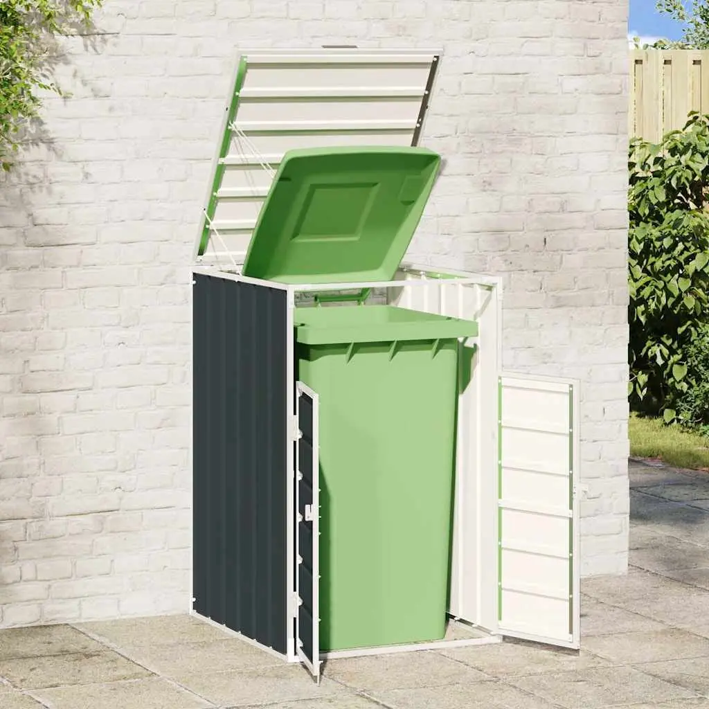 Wheelie Bin Storage Single Bin Anthracite Garden Waste Container Enclosure Steel