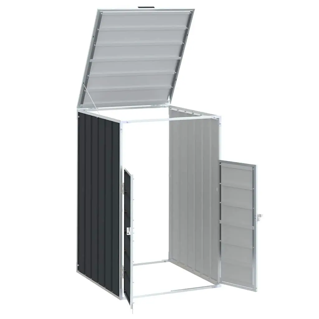 Wheelie Bin Storage Single Bin Anthracite Garden Waste Container Enclosure Steel