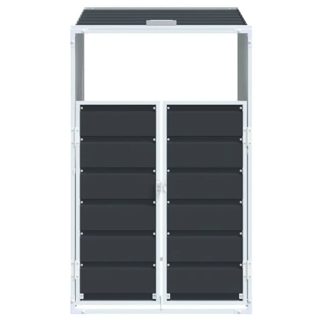 Wheelie Bin Storage Single Bin Anthracite Garden Waste Container Enclosure Steel