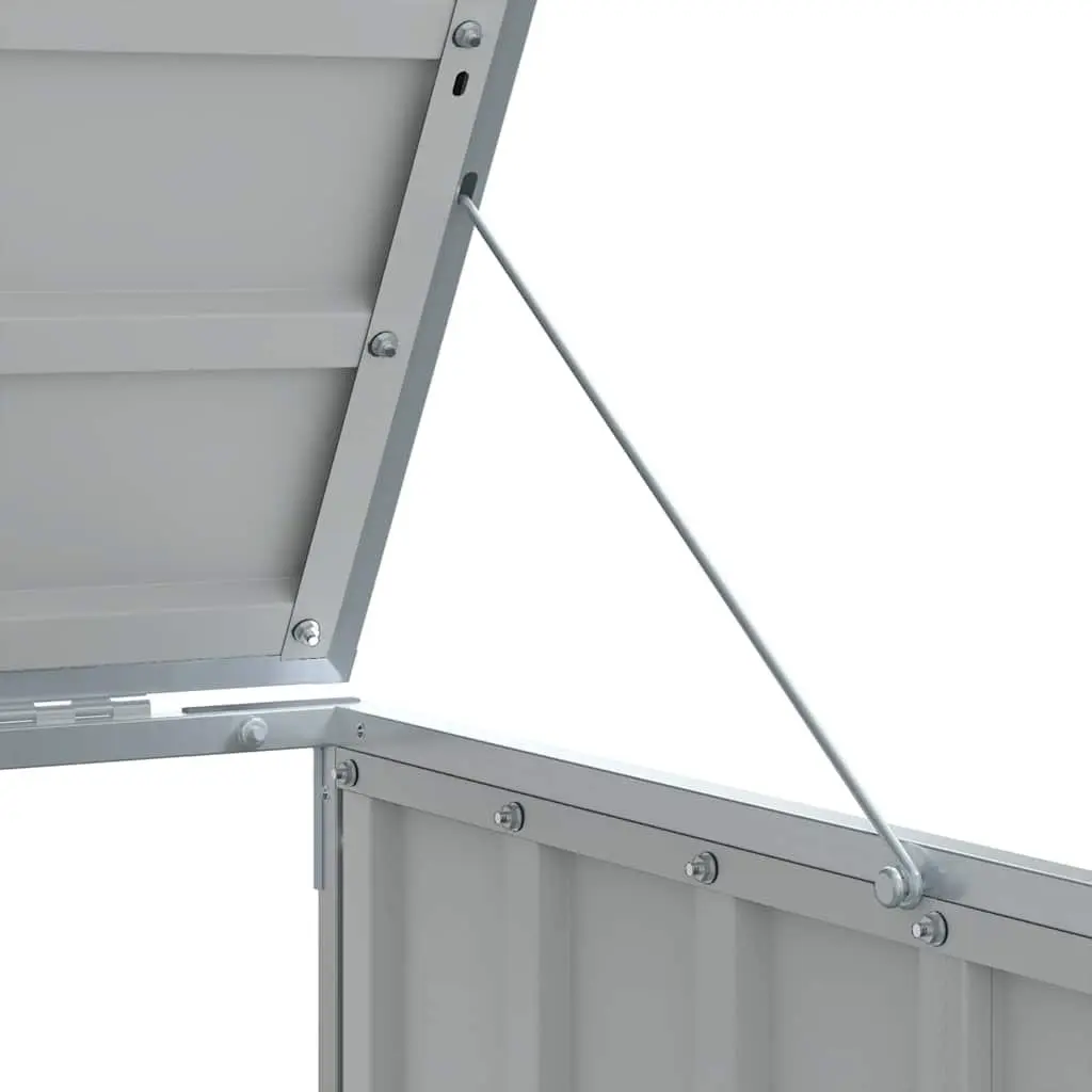 Garden Waste Container Double Bin Steel Storage Grey Enclosure