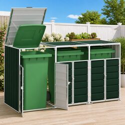 Reliable Green Wheelie Bin Storage for Outdoor Efficiency