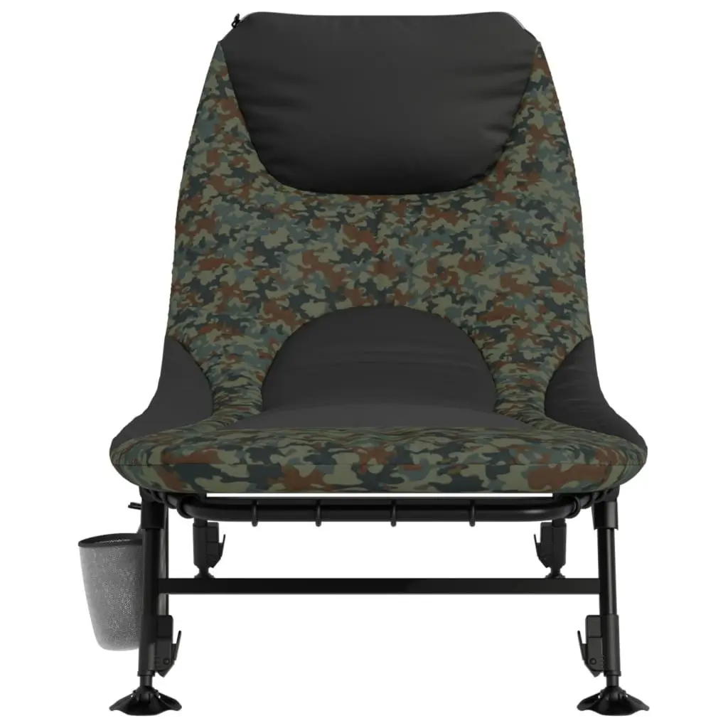 Foldable Fishing Bed Adjustable Mud Legs Camping Outdoor Furniture Camouflage