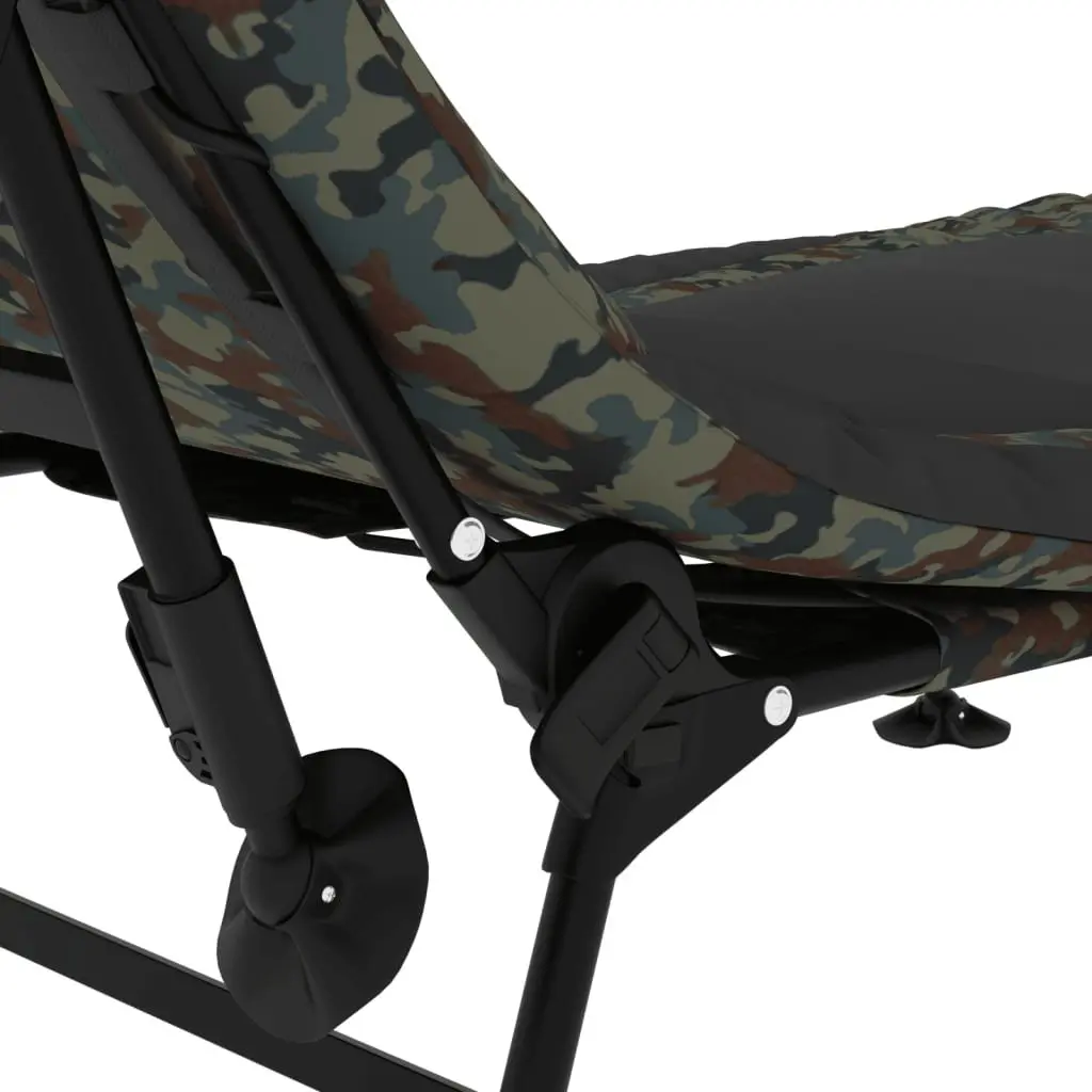 Foldable Fishing Bed Adjustable Mud Legs Camping Outdoor Furniture Camouflage