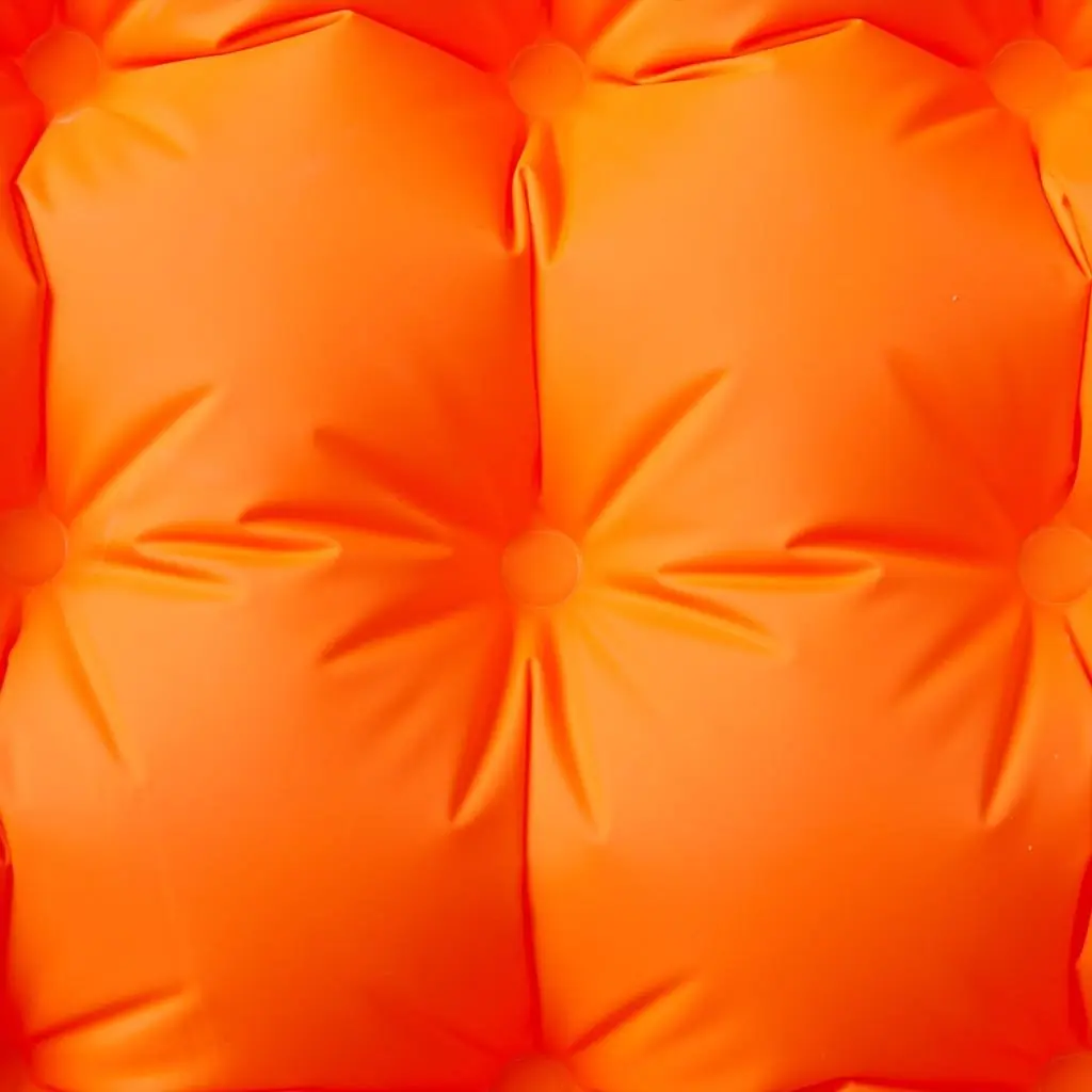 Self Inflating Camping Mattress Single Sleeping Pad with Pillow 10.5 cm Thickness Orange